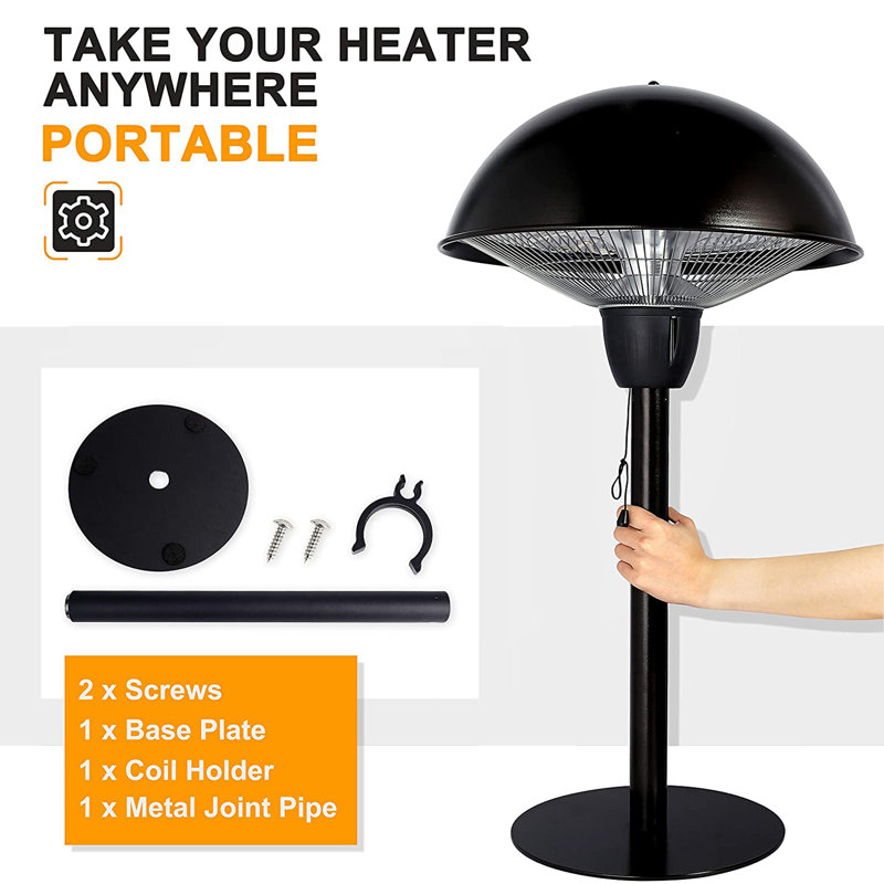 ZACHVO Electric Tabletop Patio Heater & Reviews Wayfair